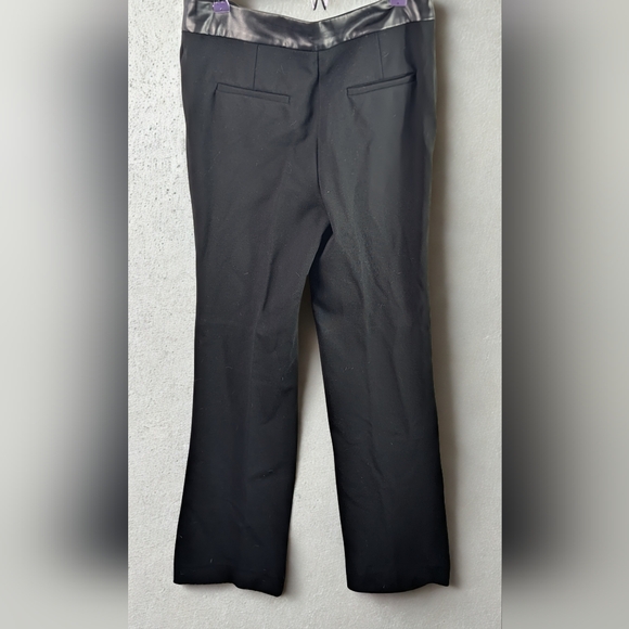 Calvin Klein Black Straight Leg Pant, Trouser, Slack leather band @ Waist 2 - Picture 5 of 9